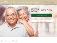 Tablet Screenshot of plymouthmeetingfamilydental.com